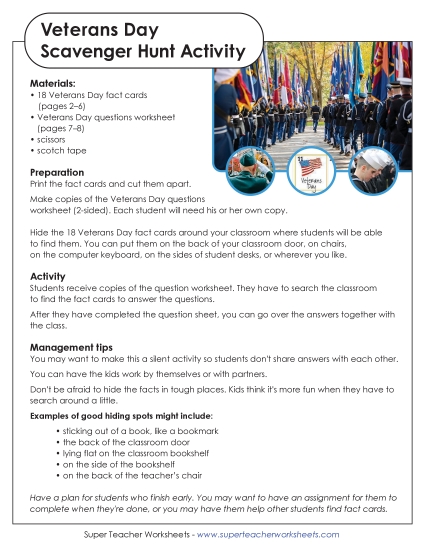 New Veterans Day Scavenger Hunt Worksheet New Veterans Day Scavenger Hunt Worksheet