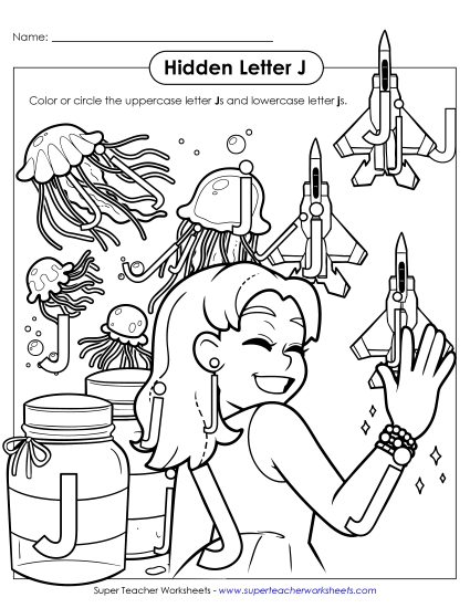 New Hidden Letter J Worksheet