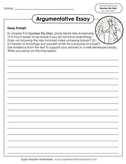 New Argumentative Essay Prompt Worksheet