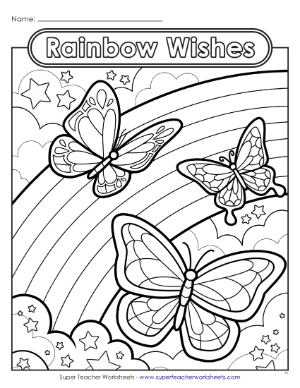 New Rainbow Wishes Worksheet