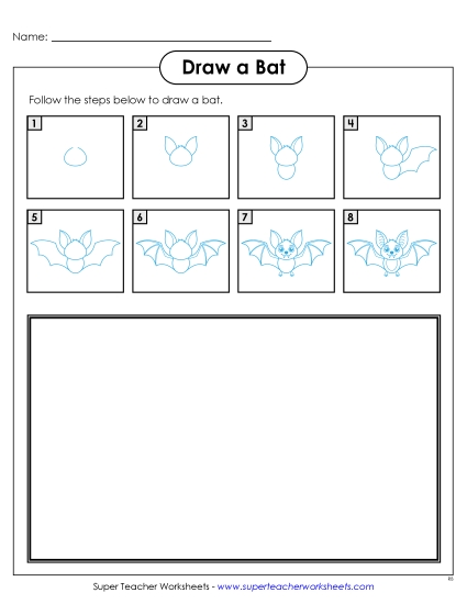 New Draw a Bat Worksheet