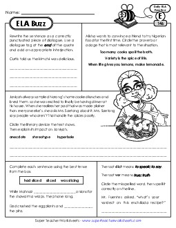 New ELA Buzz: Week 30<br>Worksheets 146 through 150 Worksheet