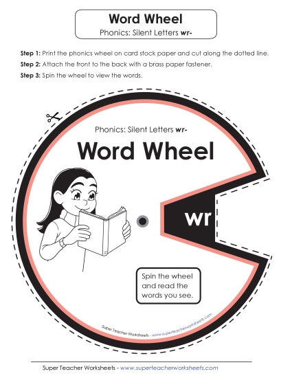 New Word Wheel: Silent Letters <i>wr</i> Worksheet New Word Wheel: Silent Letters <i>wr</i> Worksheet