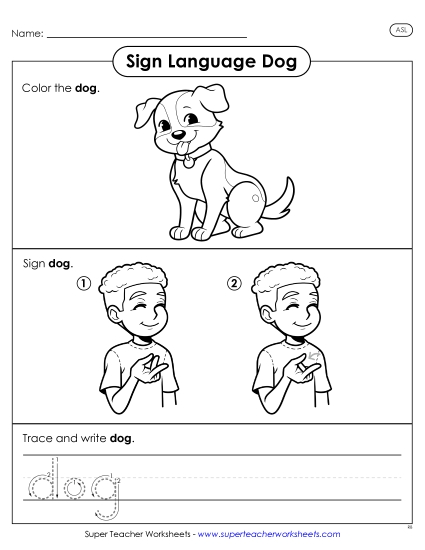 New Dog Worksheet