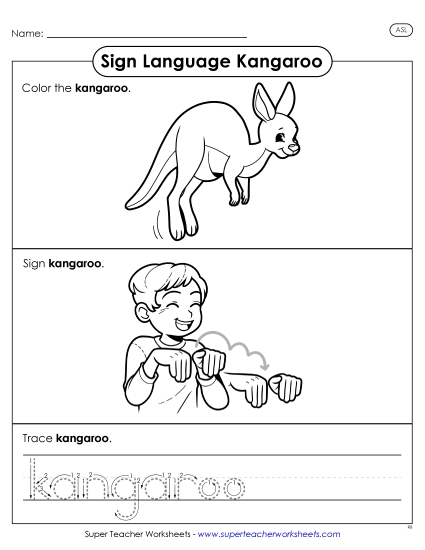 New Kangaroo Worksheet