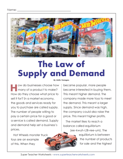 Supply and Demand Article