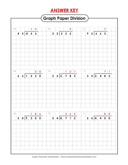 view download graph paper division 2 digit divisors preview 1 super teacher worksheets graph paper