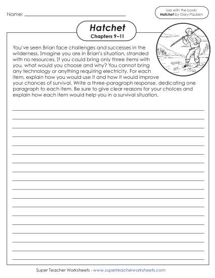 New Chapters 9–11 Writing Prompt: <br>Choosing Resources Worksheet New Chapters 9–11 Writing Prompt: <br>Choosing Resources Worksheet