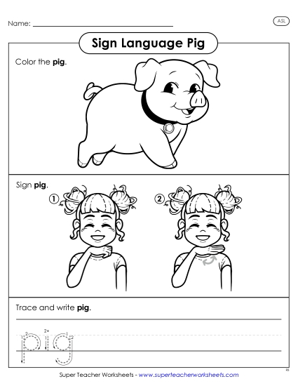 New Pig Worksheet