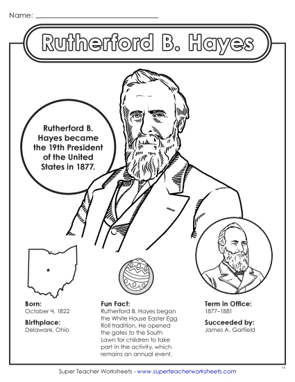 New Rutherford B. Hayes Fact Sheet Worksheet New Rutherford B. Hayes Fact Sheet Worksheet