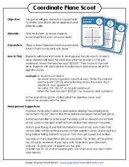 New Coordinate Plane Scoot Worksheet