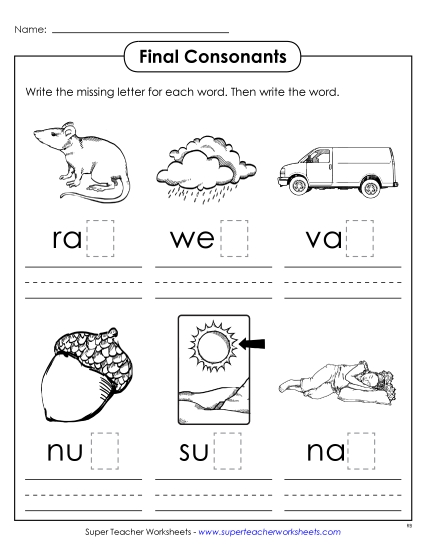 Preview image for Missing Final Consonant