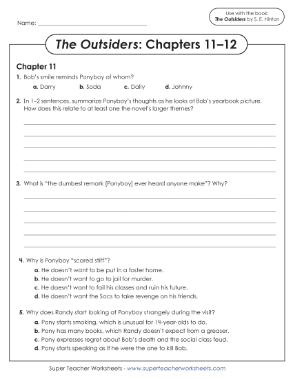 Questions for Chapters 11–12