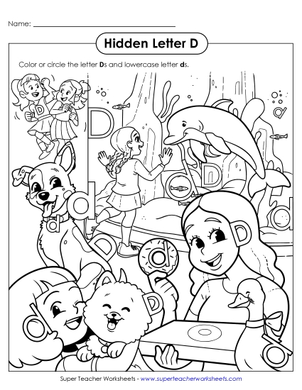 New Hidden Letter D Worksheet