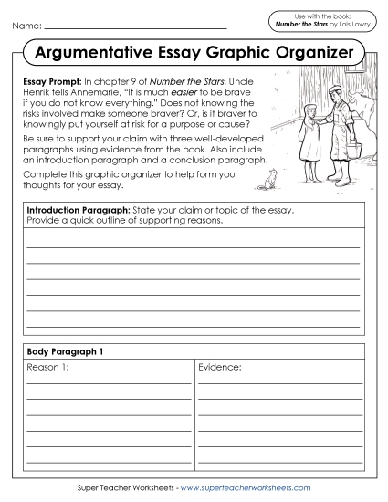 New Graphic Organizer for Argumentative Essay Worksheet