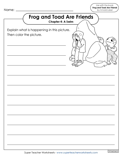 Picture Writing Prompt (Chapter 4) Book Frog And Toad Worksheet
