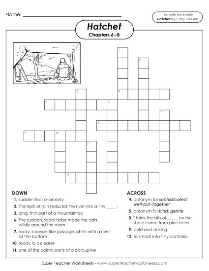 Preview image for Vocabulary Crossword for Chapters 6–8