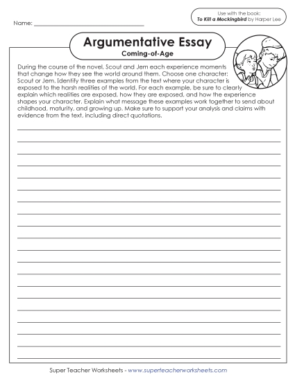 New Coming-of-Age (Essay) Worksheet New Coming-of-Age (Essay) Worksheet