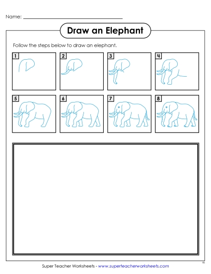 New Draw a Elephant Worksheet