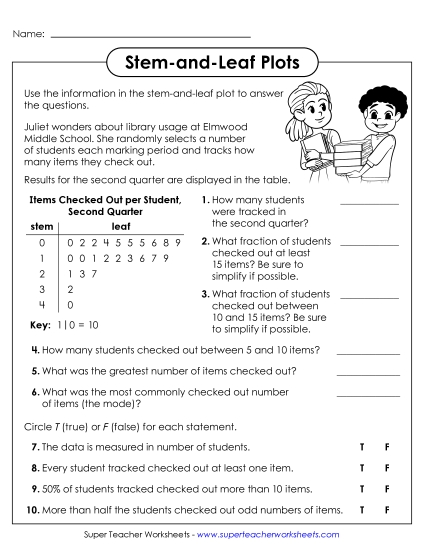 New Interpret a Stem-and-Leaf Plot Worksheet