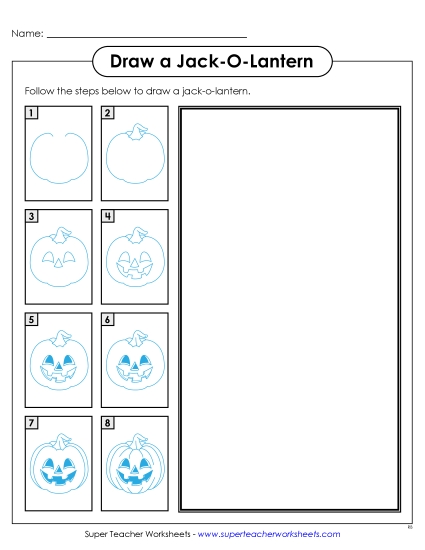 New Draw a Jack-O'-Lantern Worksheet