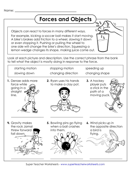7th Grade Printable PDF Science Matter Learning Exercise