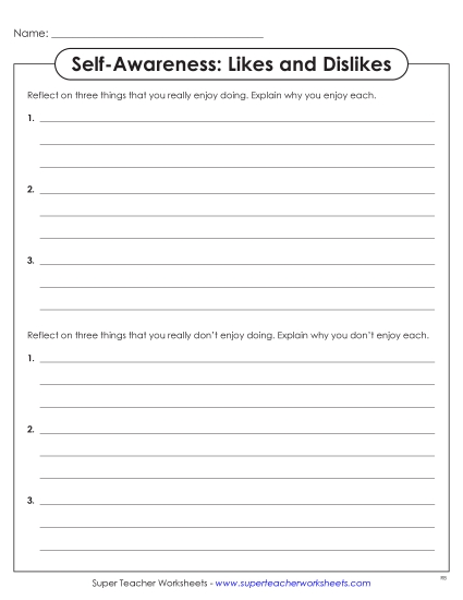 New Likes & Dislikes (Advanced) Worksheet New Likes & Dislikes (Advanced) Worksheet