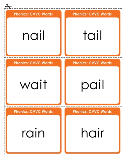 New CVVC Flash Cards Worksheet New CVVC Flash Cards Worksheet