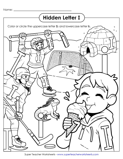 New Hidden Letter I Worksheet