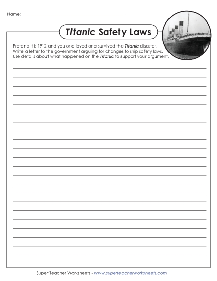 New Safety Laws (Letter to the Government) Worksheet New Safety Laws (Letter to the Government) Worksheet