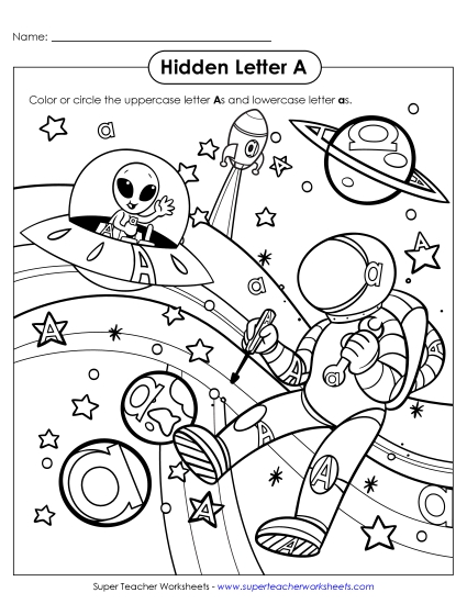 New Hidden Letter A Worksheet