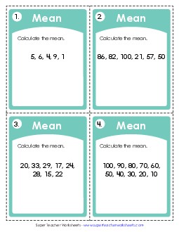 Mean Mean Median Mode Range Worksheet