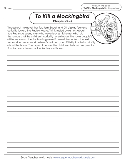 New Writing Prompt: Radley House  Worksheet
