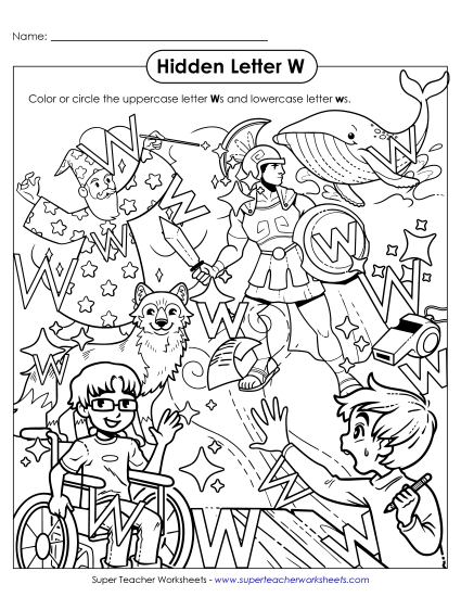 New Hidden Letter W Worksheet