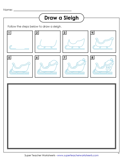 New Draw a Sleigh Worksheet