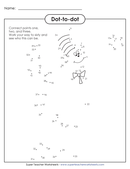 Dr. Seuss Dot-to-Dot Counting Worksheet