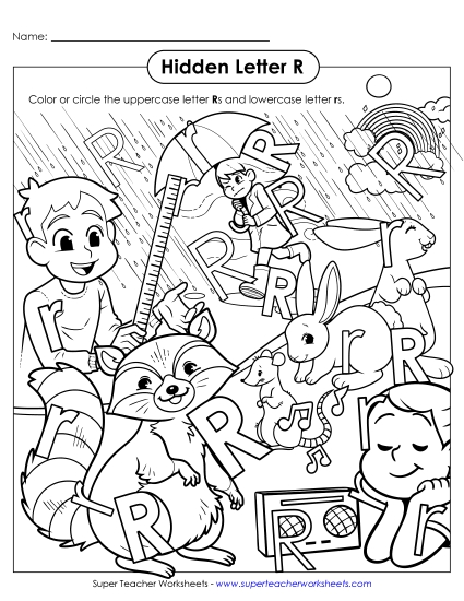 New Hidden Letter R Worksheet