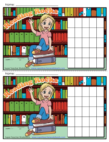 Preview image for Reading Rocks Chart (Girl)