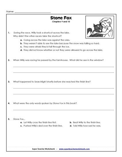 Questions for Chapters 9 & 10 Books Worksheet