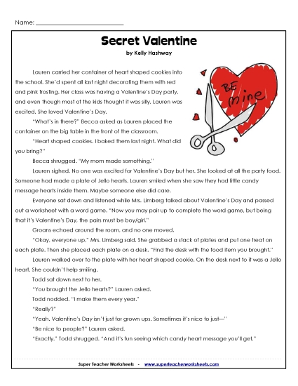 Preview image for Secret Valentine Story (Fiction)