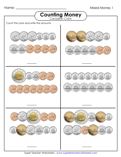 Preview image for Counting Mixed Coins #1b