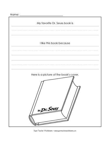 Favorite Seuss Book (Primary) Free Drseuss Worksheet