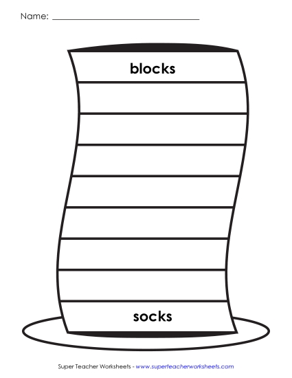 ABC Order (Basic) - Simple Words Drseuss Worksheet