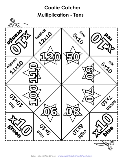 Preview image for Cootie Catcher Multiply by TEN