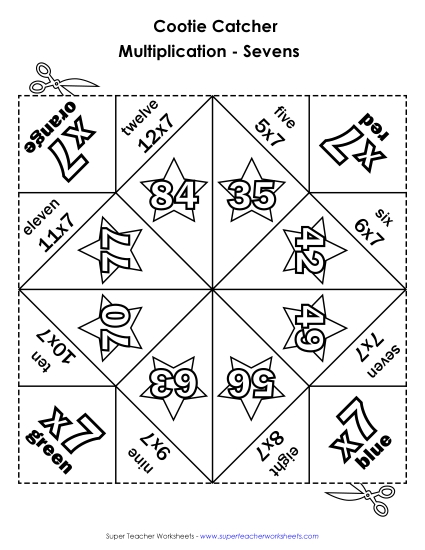 Preview image for Cootie Catcher Multiply by SEVEN
