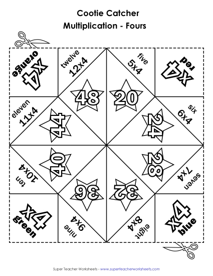 Preview image for Cootie Catcher Multiply by FOUR