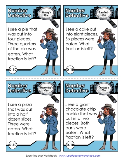 D10 - One Number Detective Worksheet