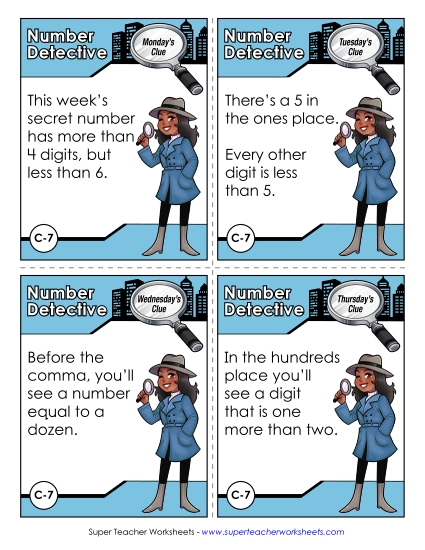 C7 - Twelve Thousand, Three Hundred Forty-Five Number Detective Worksheet