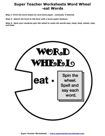 Preview image for -eal Word Wheel