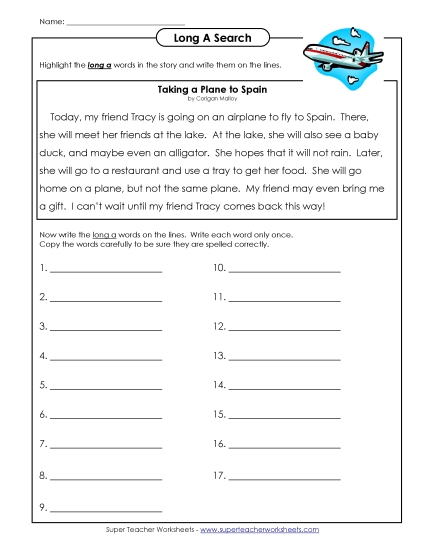 Preview image for Long A Story - Plane to Spain